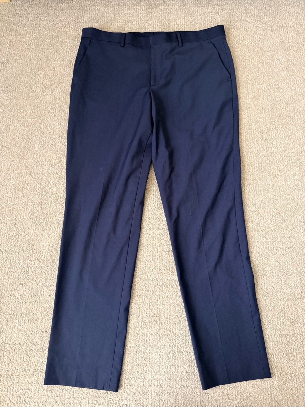 Express Men's Navy Dress Pants - Straight Leg